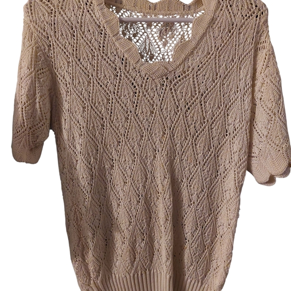 Elegant Cream Knit Sweater - Picture 1 of 2